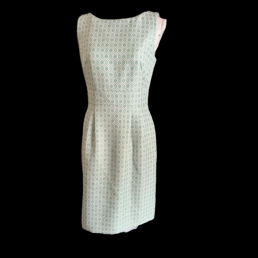 NWOT Tahari Mint Green Geo Print Dress-4 - Picture 1 of 2